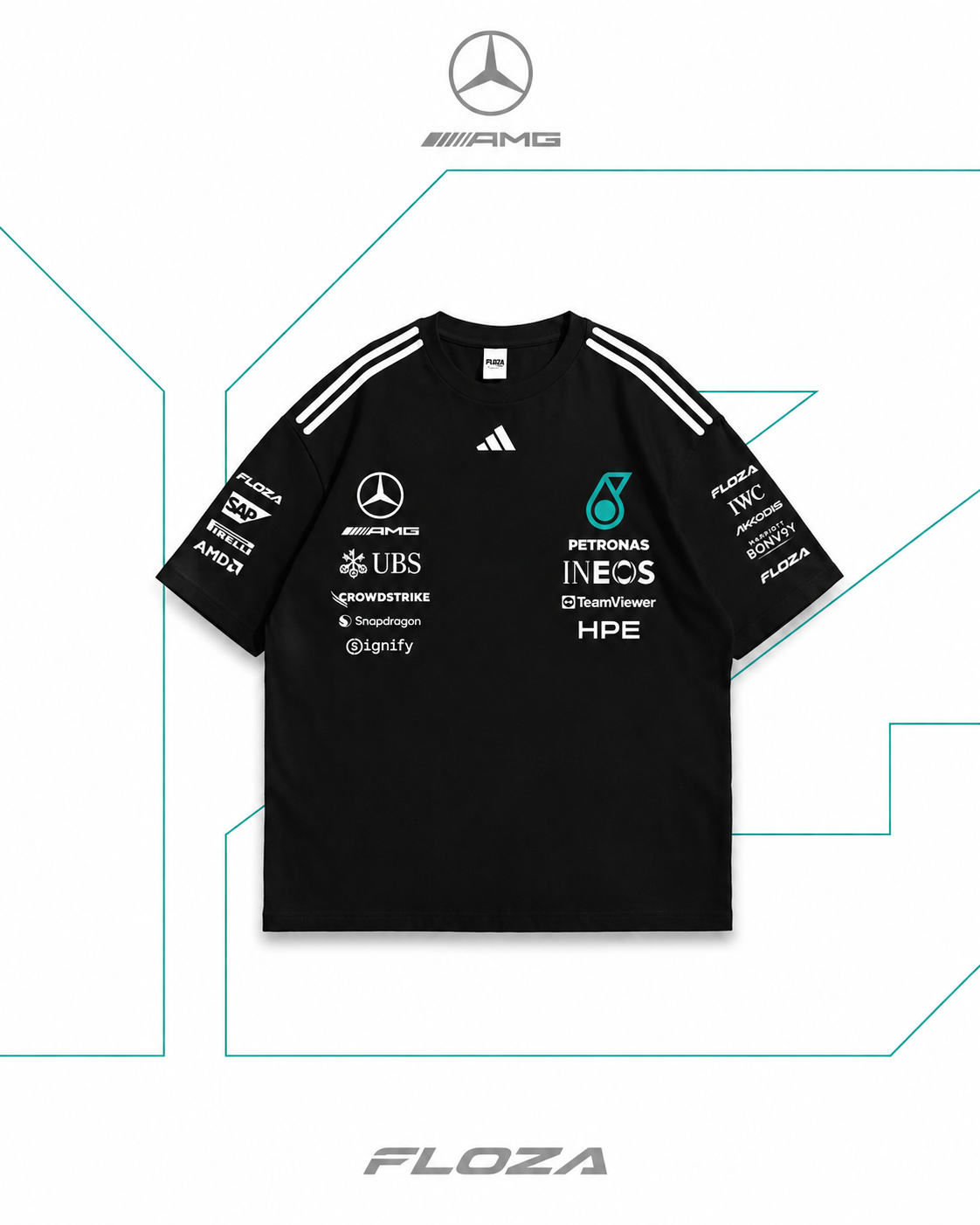 Mercedes AMG F1 Tee — Black