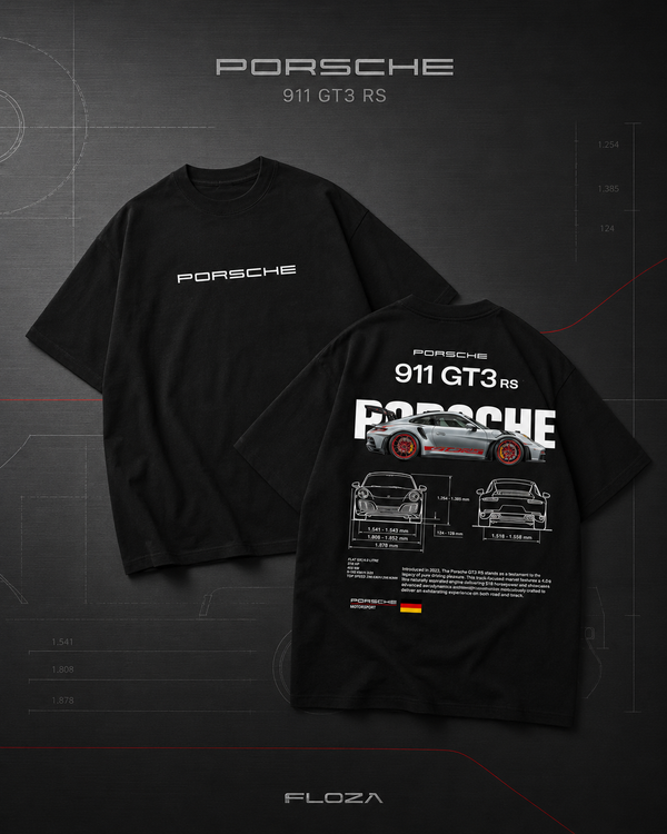 Black Porsche GT3 Tee