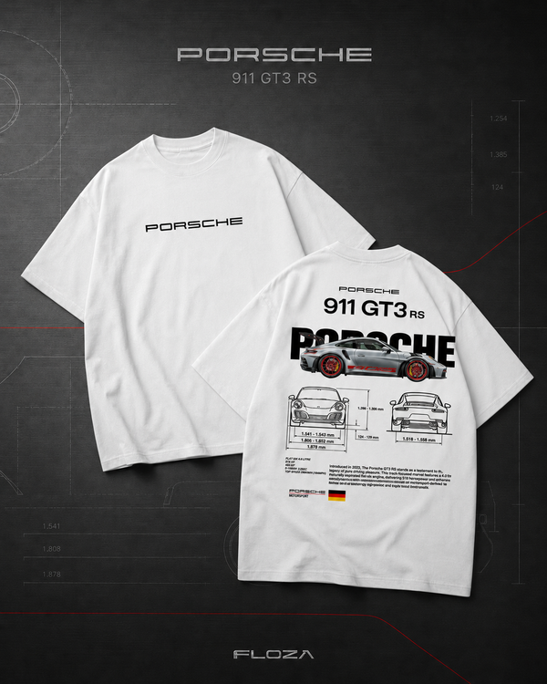 White Porsche GT3 Tee