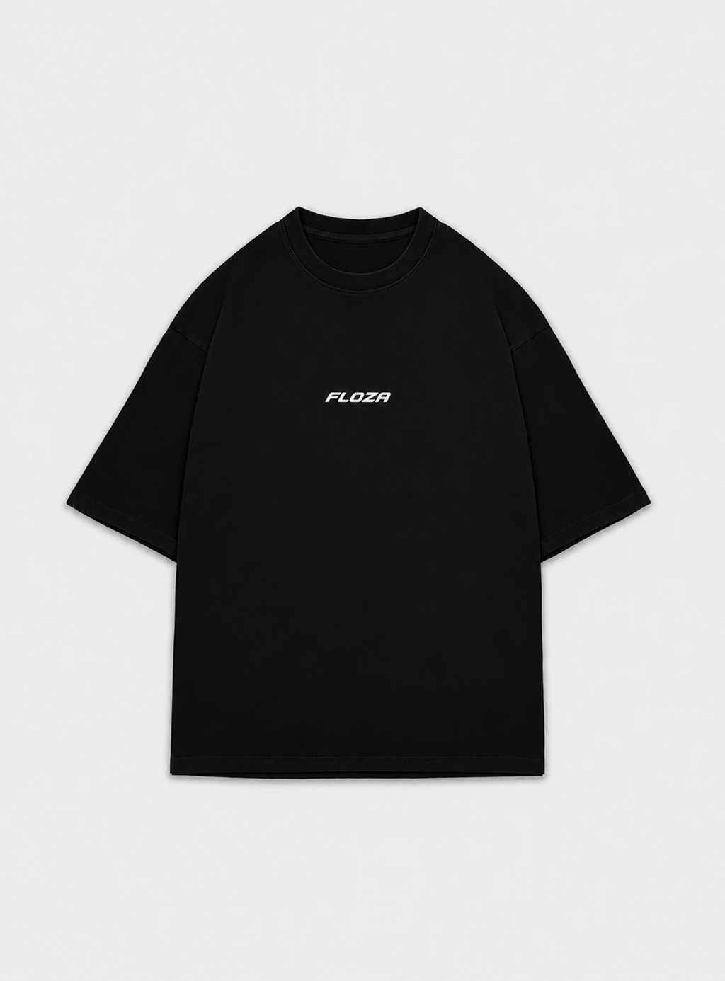 FLOZA Essential Oversized Tee — Black