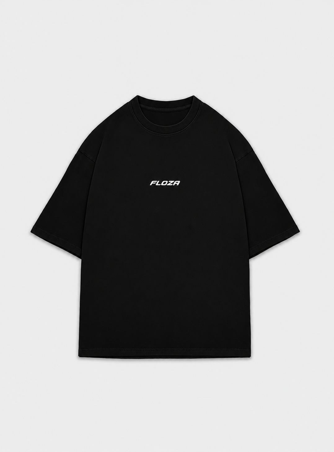 FLOZA Essential Oversized Tee — Black