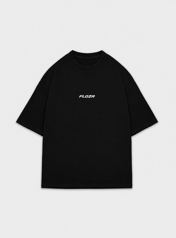 FLOZA Essential Oversized Tee — Black