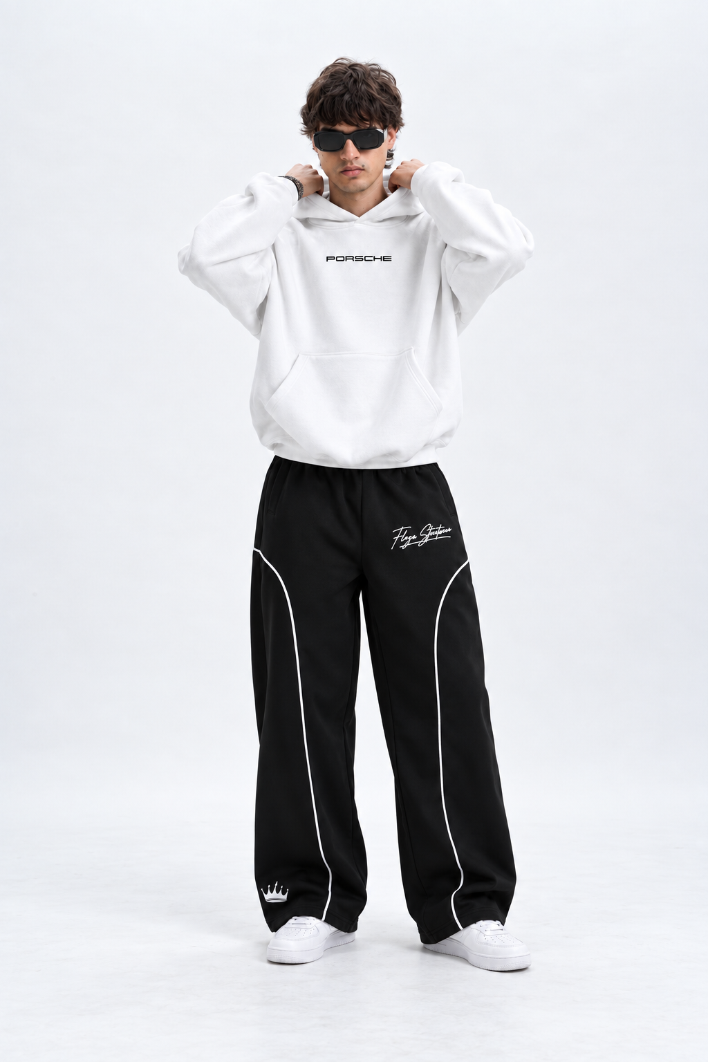 White Porshe Hoodie