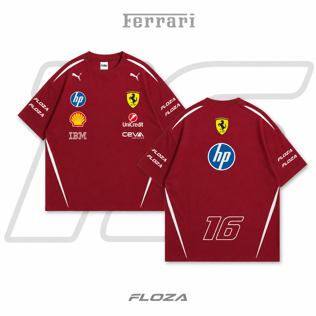 Ferrari F1 Tee — Maroon