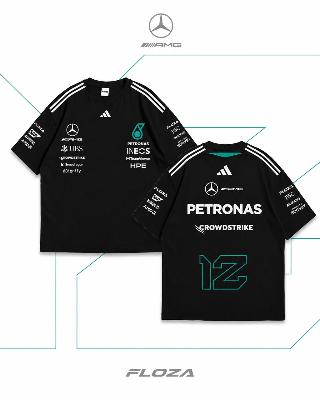 Mercedes AMG F1 Tee — Black