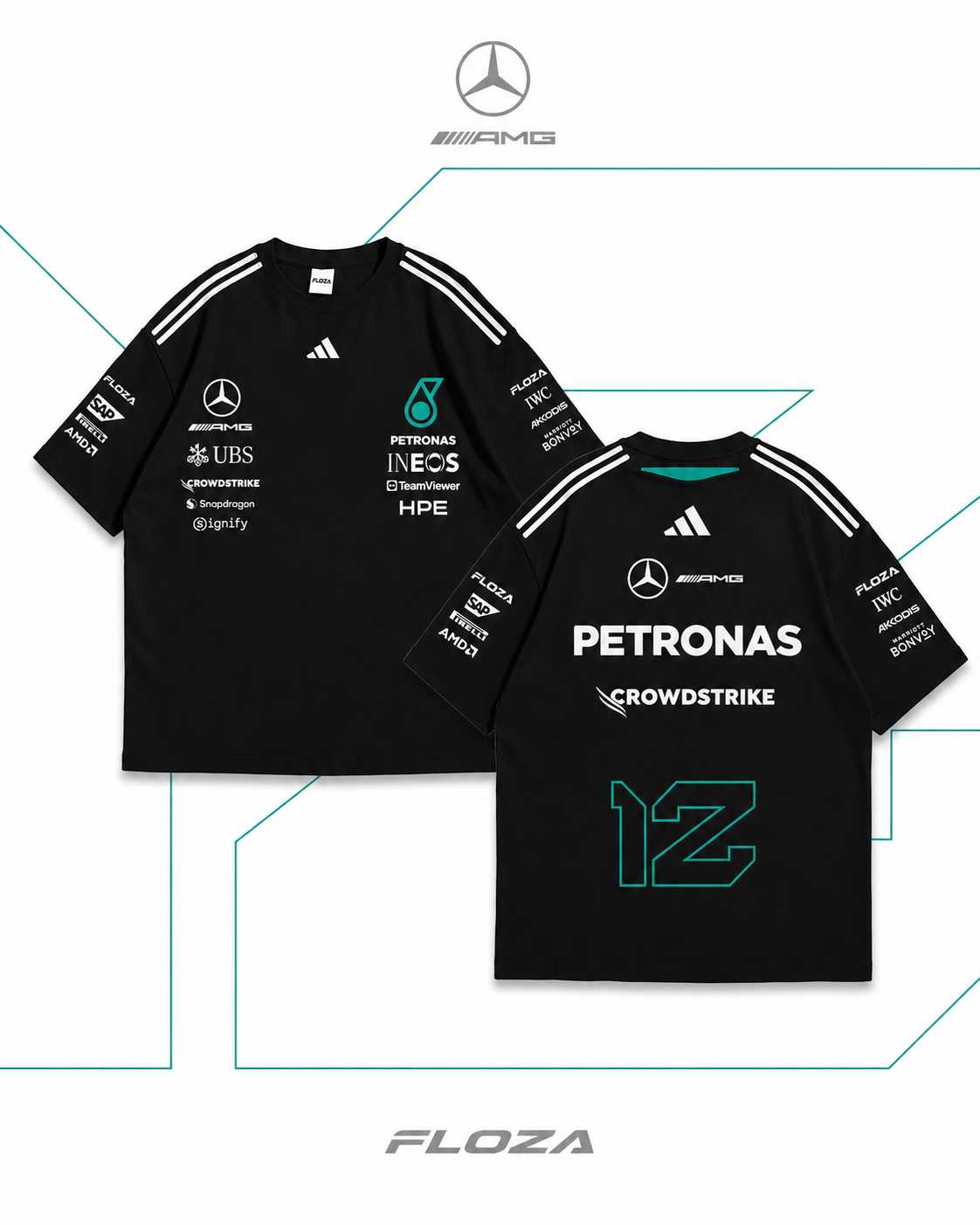 Mercedes AMG F1 Tee — Black