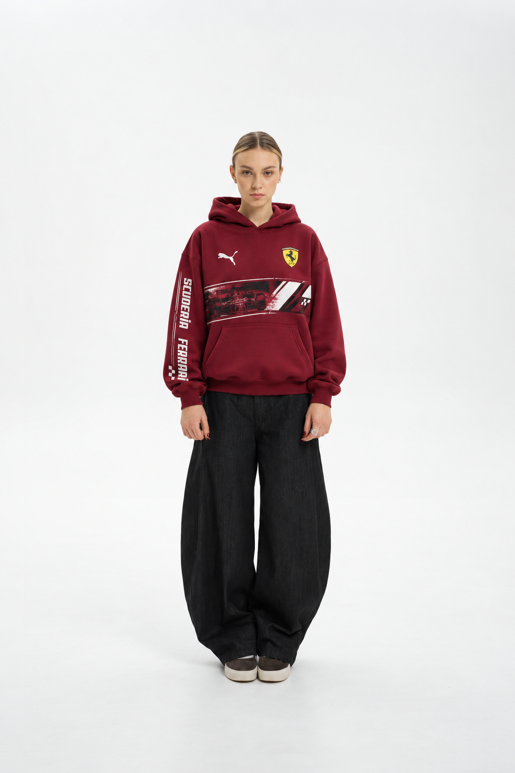 Maroon Ferrai Hoodie