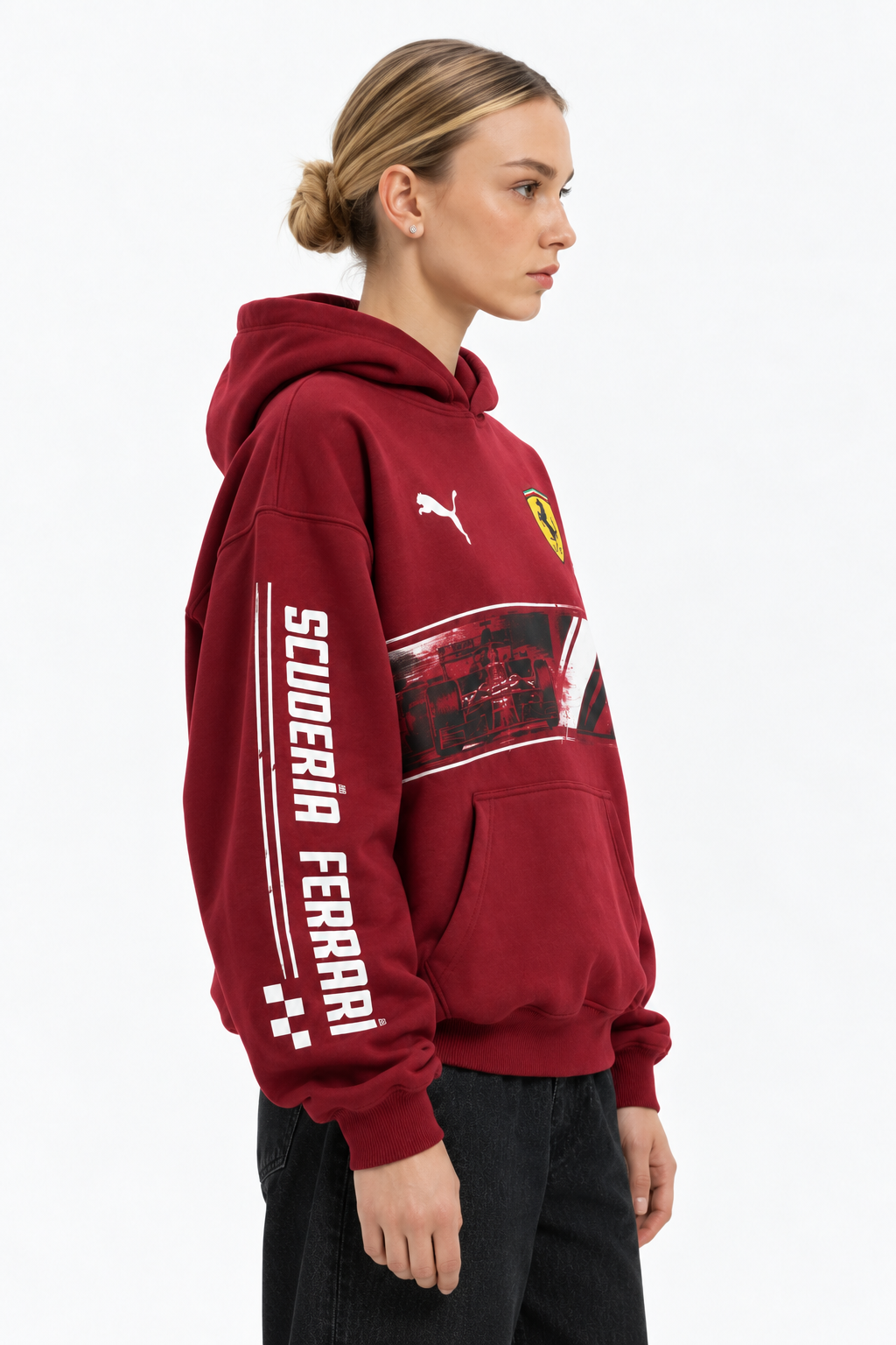 Maroon Ferrai Hoodie