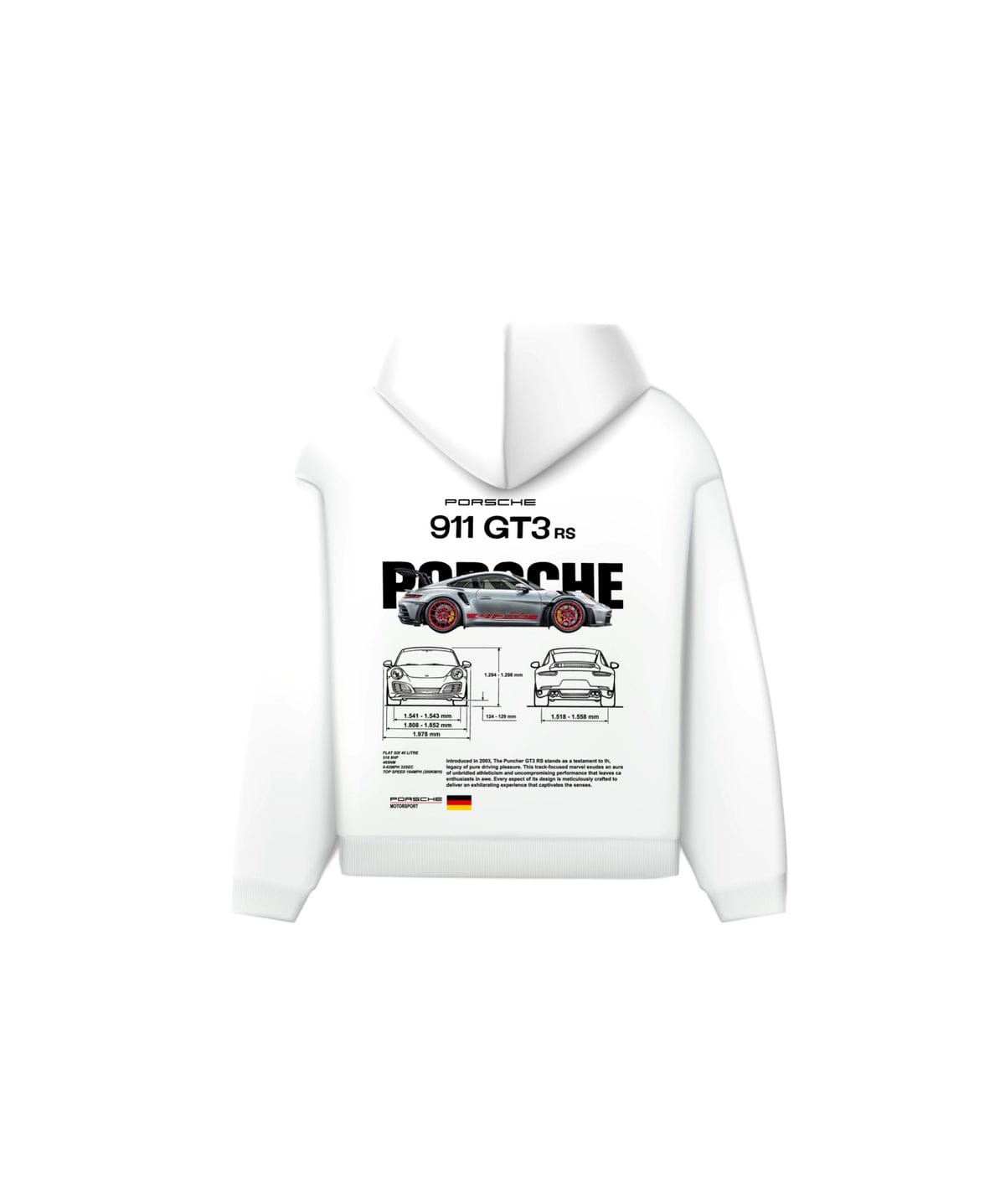 White Porshe Hoodie