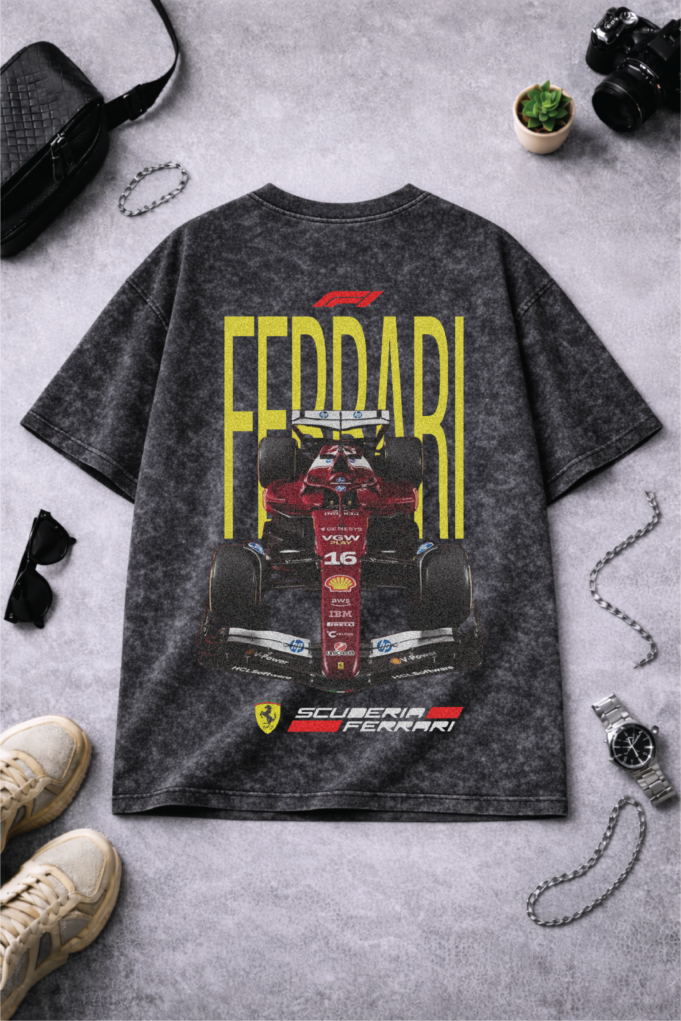 Ferrari Oversized Acid Wash