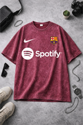 Barcelona Maroon Oversized Acid Wash